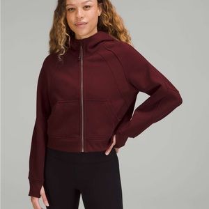 lululemon Red Merlot Scuba Oversized Full Zip - Size M/L